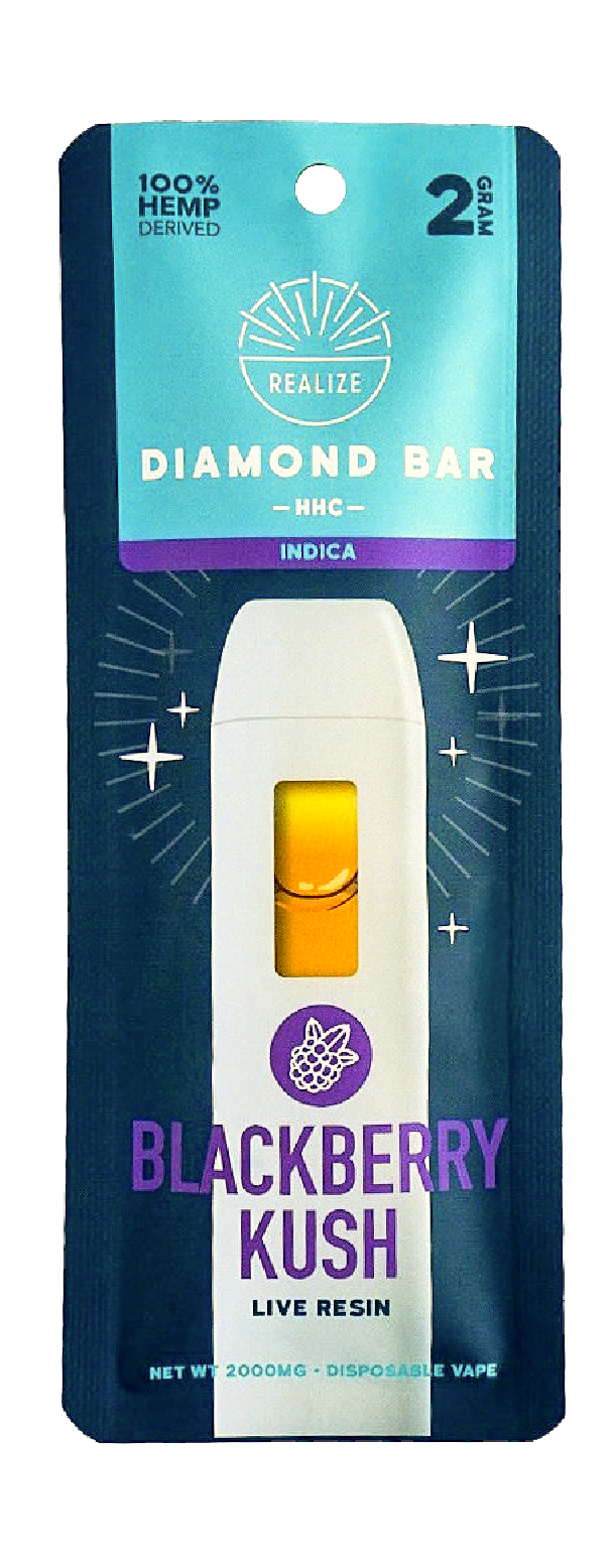 Realize HHC Diamond Bar, Blackberry Kush - Disposable Vape