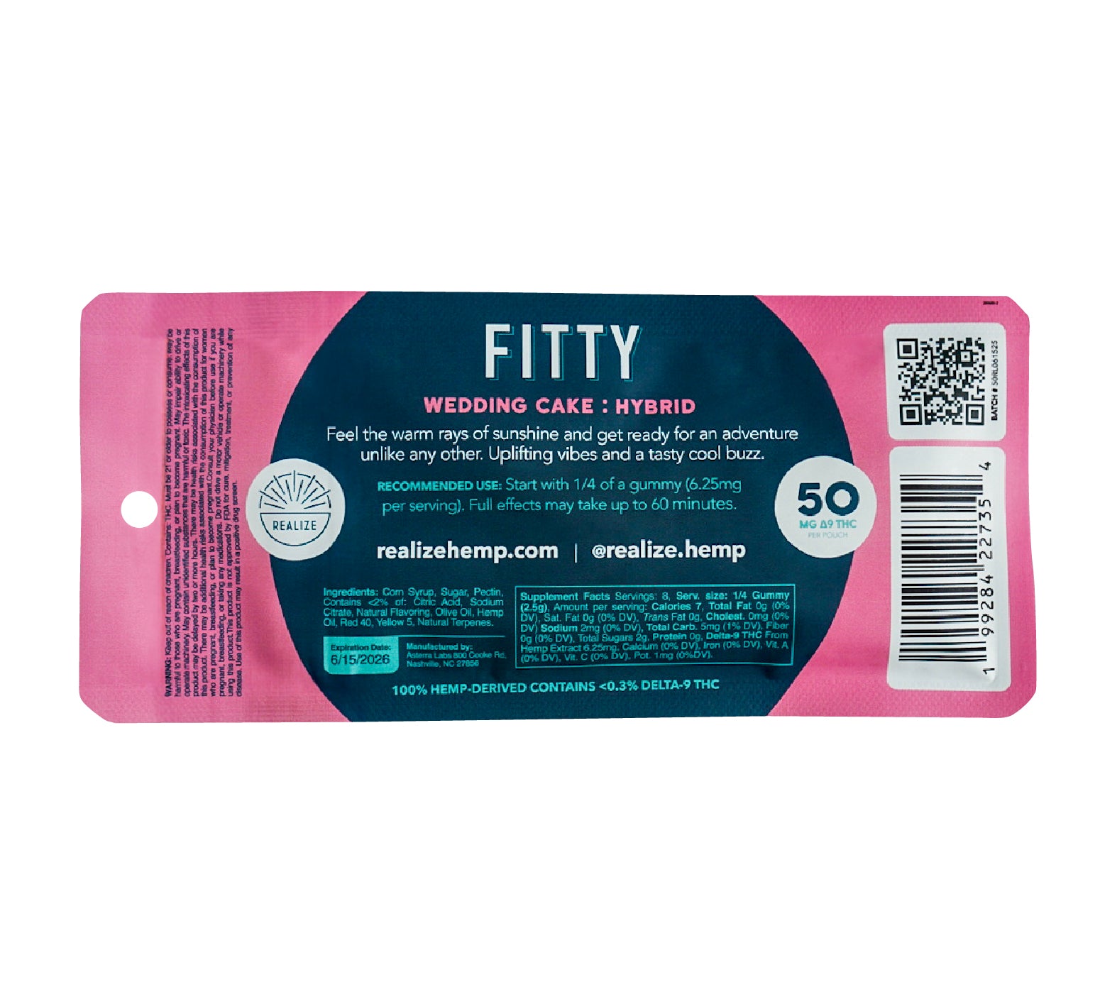 Realize FITTY Gummies, Raspberry Lemonade - Wedding Cake