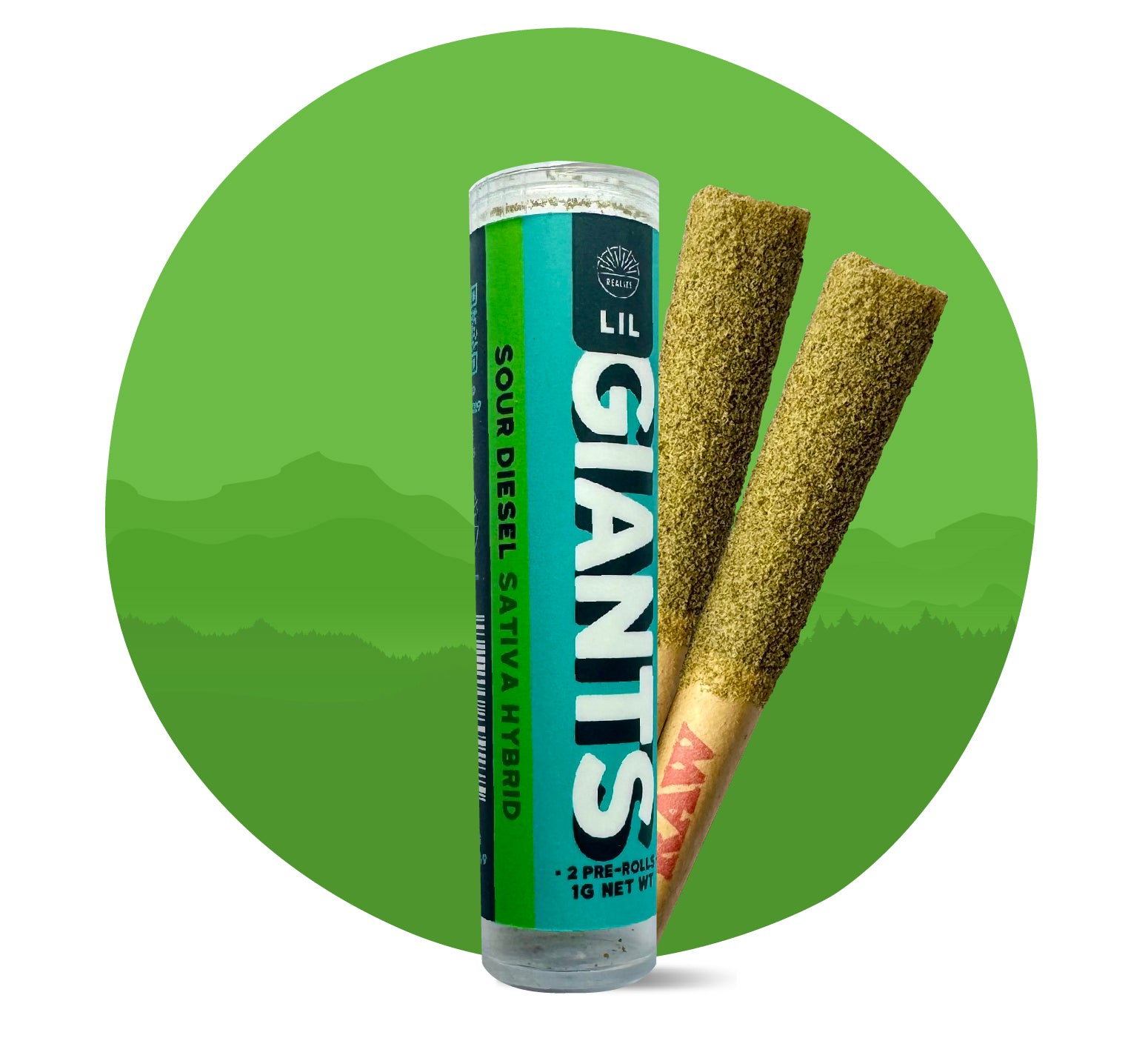 Realize Lil Giants Pre-Rolls, Sour Diesel, 0.5g x 2